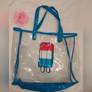 Mossimo Supply Co. Blue Clear Tote Bag
